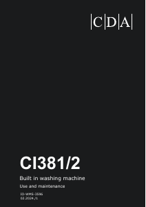 Handleiding CDA CI381/2 Wasmachine