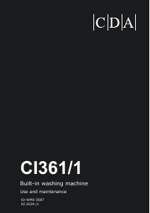 Handleiding CDA CI361/1 Wasmachine
