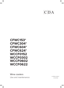 Handleiding CDA CFWC604BL Wijnklimaatkast
