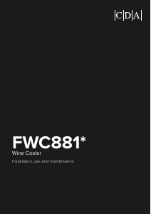 Handleiding CDA FWC881BL Wijnklimaatkast