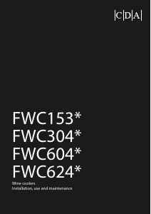 Handleiding CDA FWC604BL Wijnklimaatkast