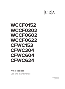 Handleiding CDA CFWC304BL Wijnklimaatkast