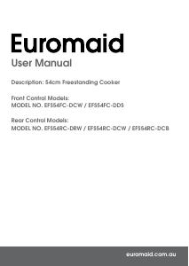 Handleiding Euromaid EFS54RC-DRW Fornuis