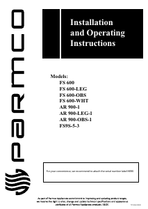 Manual Parmco AR 900-1 Range