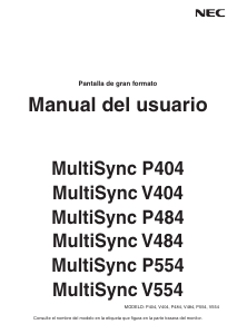 Manual de uso NEC MultiSync P404 Monitor de LCD