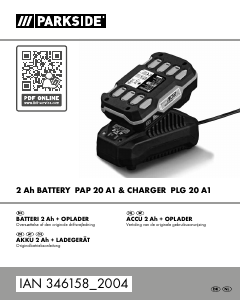 Brugsanvisning Parkside IAN 346158 Batterioplader