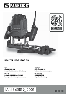 Brugsanvisning Parkside IAN 345819 Overfræser