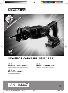 Manuale Parkside PSSA 18 A1 Sega universale