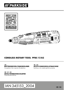Handleiding Parkside IAN 345153 Rechte slijper