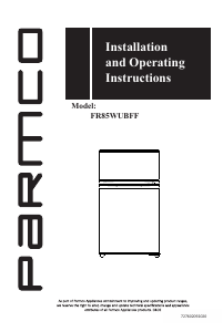 Handleiding Parmco FR85WUBFF Koel-vries combinatie