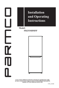 Handleiding Parmco FR253SBMFF Koel-vries combinatie
