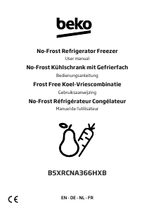 Bedienungsanleitung BEKO B5XRCNA366HXB Kühl-gefrierkombination