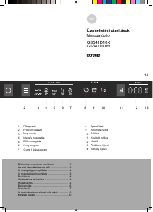 Használati útmutató Gorenje GS541D10W Mosogatógép