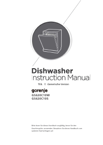 Bedienungsanleitung Gorenje GS620C10W Geschirrspüler