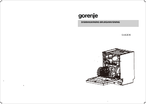 Bruksanvisning Gorenje GU62EW Diskmaskin