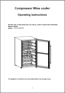 Manual Eurotech ED-WC45BCBK Wine Cabinet