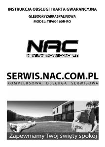 Instrukcja NAC TIP60-160R-RO Kultywator