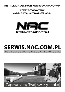 Instrukcja NAC GPE100-L Pompa ogrodowa