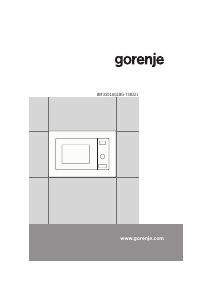 Instrukcja Gorenje BMX201AG1BG Kuchenka mikrofalowa