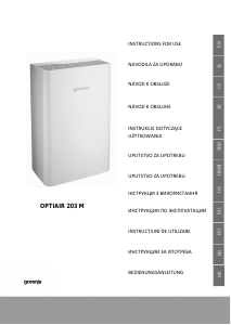 Bedienungsanleitung Gorenje OPTIAIR 203M Luftentfeuchter