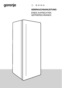 Bedienungsanleitung Gorenje FN619EAW6 Gefrierschrank