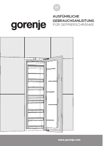 Bedienungsanleitung Gorenje FNI418EE1 Gefrierschrank