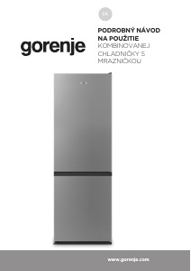 Návod Gorenje NRK6182PS4 Chladnička s mrazničkou