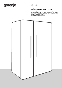 Návod Gorenje NRR9185DAXL Chladnička s mrazničkou