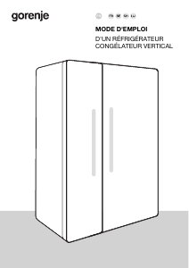 Mode d’emploi Gorenje NRR9185EAXLWD Réfrigérateur combiné