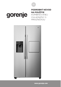 Návod Gorenje NRS9182VXB1 Chladnička s mrazničkou