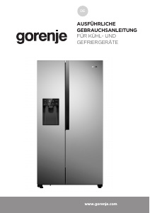 Bedienungsanleitung Gorenje NRS918EVB Kühl-gefrierkombination