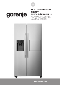 Käyttöohje Gorenje NRS9EVXB1 Jääkaappipakastin