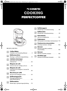 Manual Dometic MC052 Máquina de café