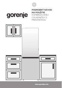 Návod Gorenje ONRK619DBK Chladnička s mrazničkou