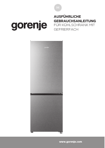 Bedienungsanleitung Gorenje RK14EPS4 Kühl-gefrierkombination