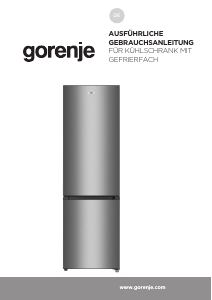 Bedienungsanleitung Gorenje RK418DPW4 Kühl-gefrierkombination