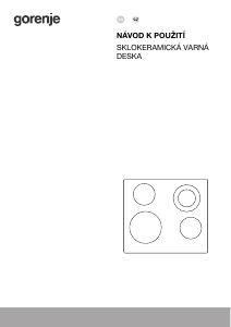 Manuál Gorenje CT43SC Varná deska
