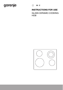 Manual Gorenje ECT322WCSC Hob