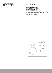 Priručnik Gorenje ECT41SC Ploča za kuhanje