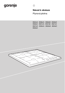 Manuál Gorenje GW6D42CLB Varná deska