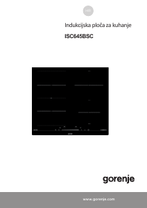 Priručnik Gorenje ISC645BSC Ploča za kuhanje