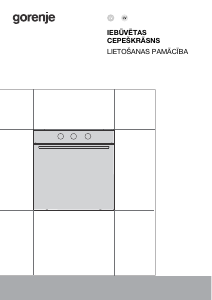Rokasgrāmata Gorenje BO6725E02BG Cepeškrāsns