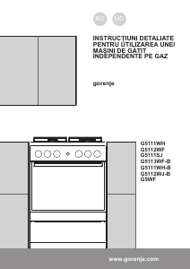 Manual Gorenje G5111WH Aragaz