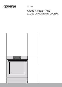 Manuál Gorenje GEITS6E71PBG Sporák