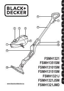 Manual de uso Black and Decker FSMH1321J Limpiador de vapor