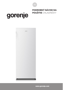 Návod Gorenje R4142PW Chladnička