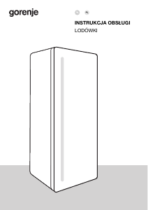 Instrukcja Gorenje R619EABK6 Lodówka