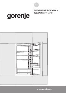 Manuál Gorenje RI412EE1 Lednice