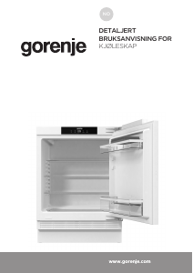 Bruksanvisning Gorenje RIU609EA1 Kjøleskap