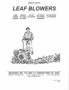 Handleiding MacKissic LB800 Bladblazer